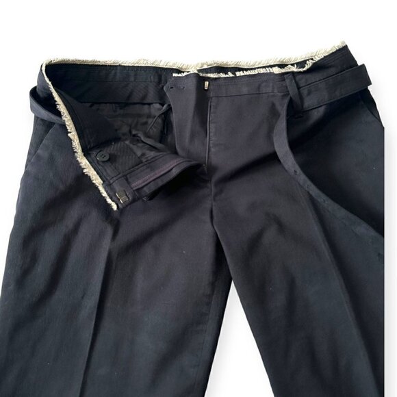 Prada Blue Cropped Cotton Pants, Size Italian 46/L, with matching belt - Picture 9 of 16
